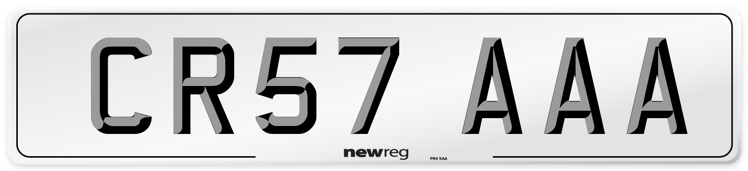 CR57 AAA Number Plate from New Reg